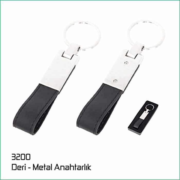 3200 Deri – Metal Anahtarlık