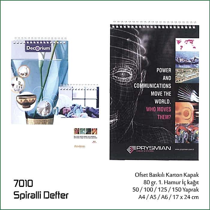 7010 Spiralli Defter