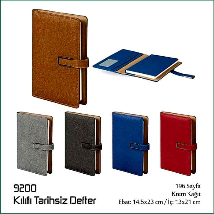 9200 Kılıflı Tarihsiz Defter