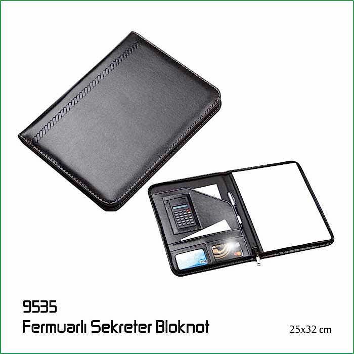 9535 Fermuarlı Sekreter Bloknot